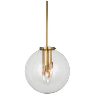 Zoltar 6 Light 15 inch Antique Brass Pendant Ceiling Light
