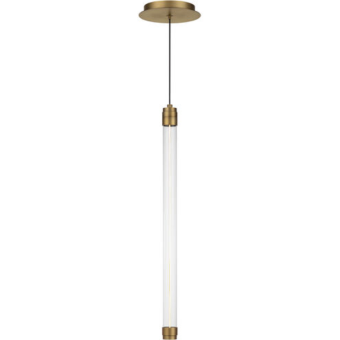 Jedi 1 Light 1.5 inch Aged Brass Pendant Ceiling Light