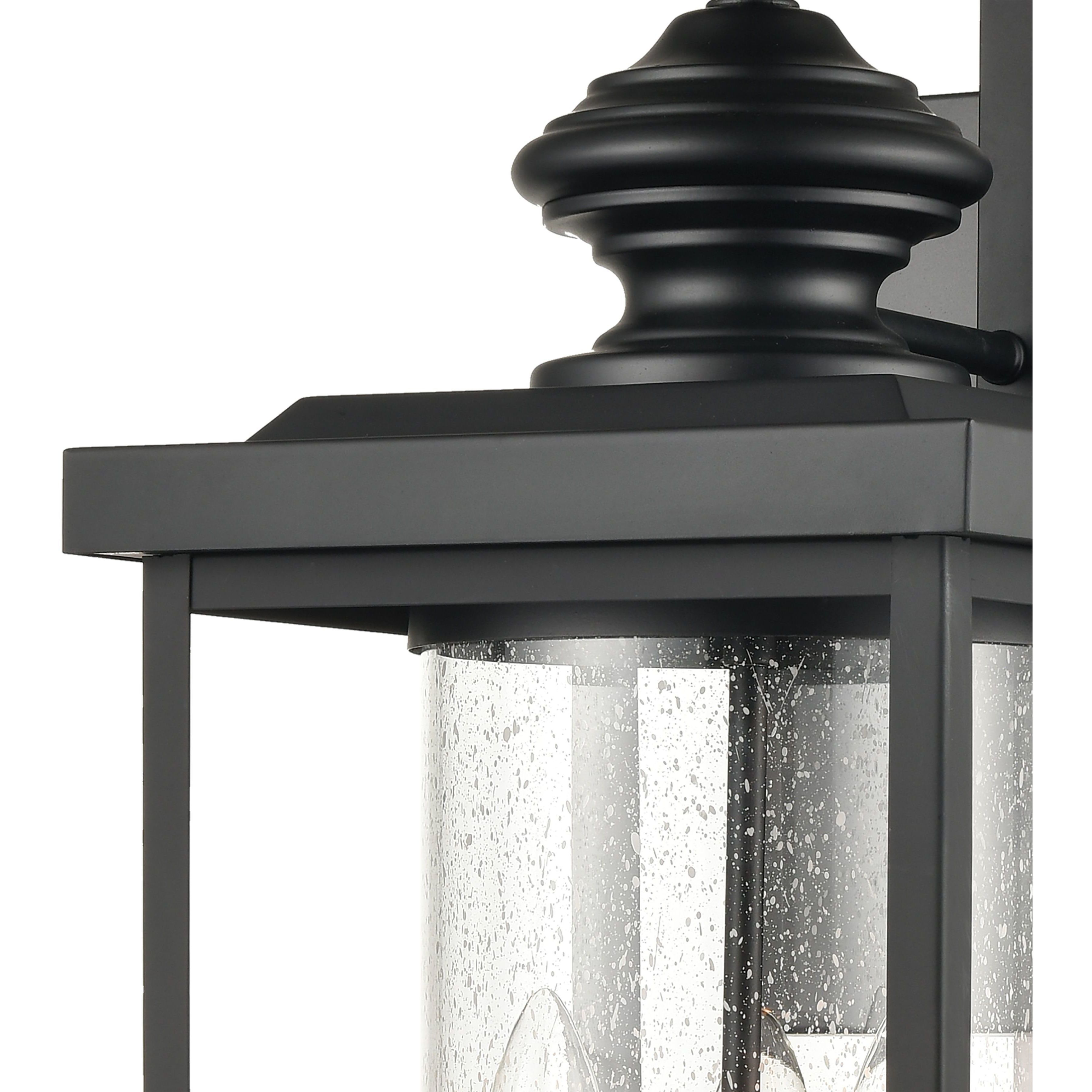 Minersville 3 Light 23 inch Matte Black Outdoor Wall Sconce