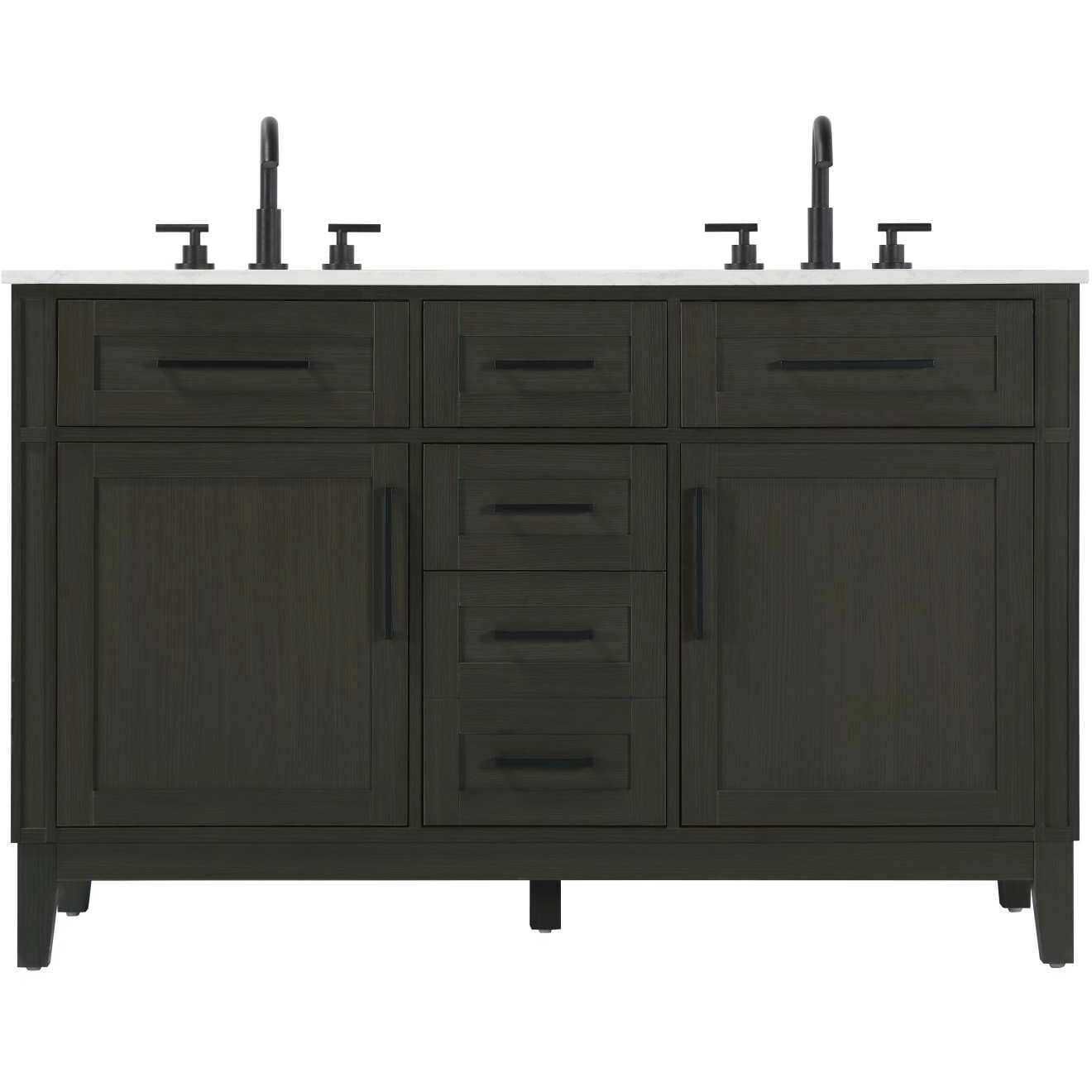 Virginia 54 X 35 inch Mocha Brown Bathroom Vanity Cabinet