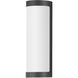 Halfpipe LED 15 inch Black Outdoor Wall Mount