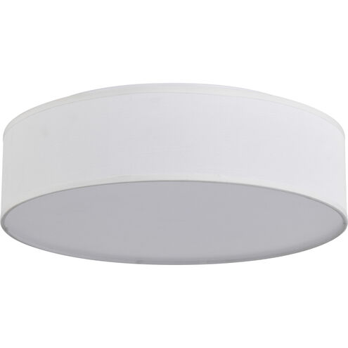 Brentwood LED 15 inch White Fabric Flush Mount Ceiling Light