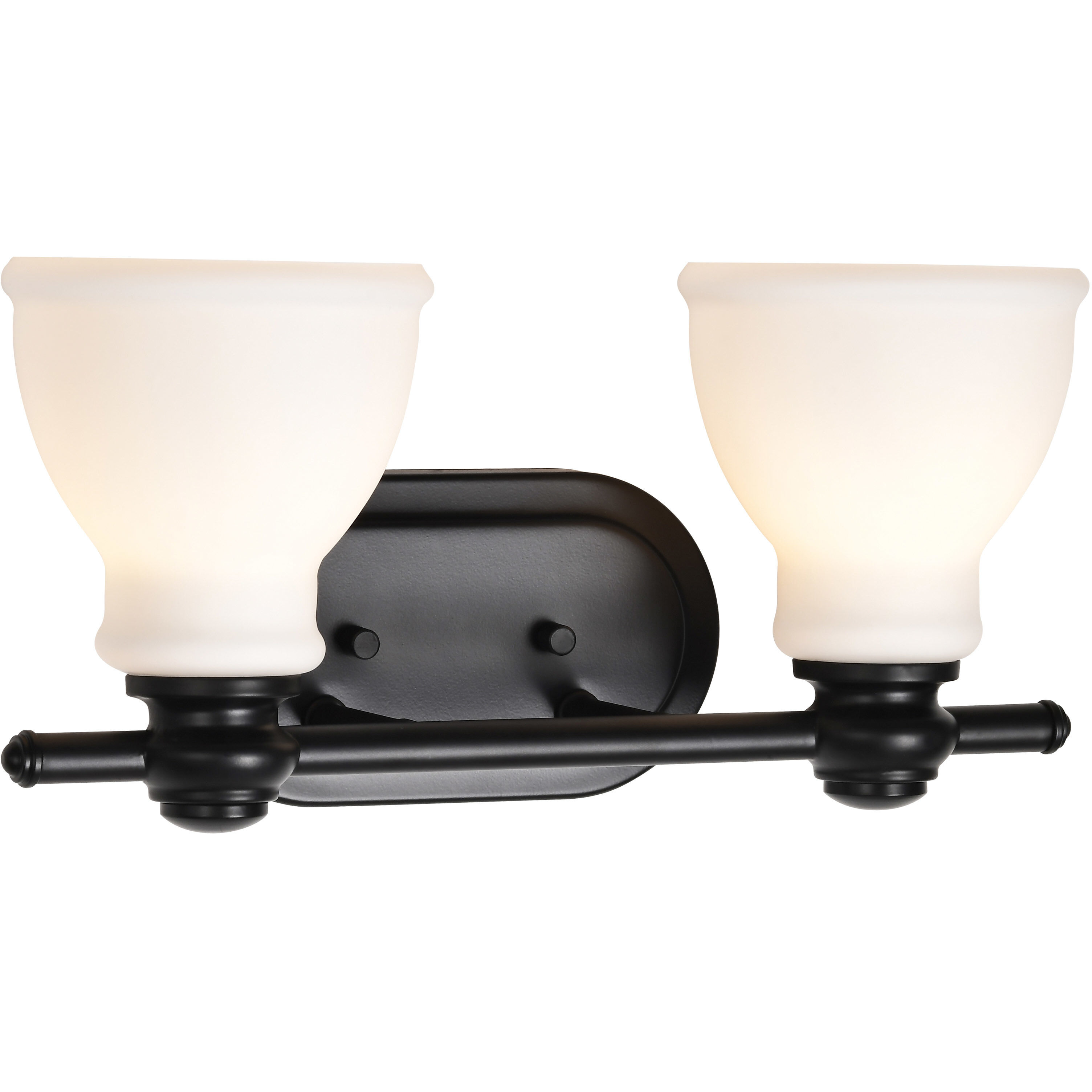 Russel 2 Light 14.75 inch Matte Black Vanity Light Wall Light