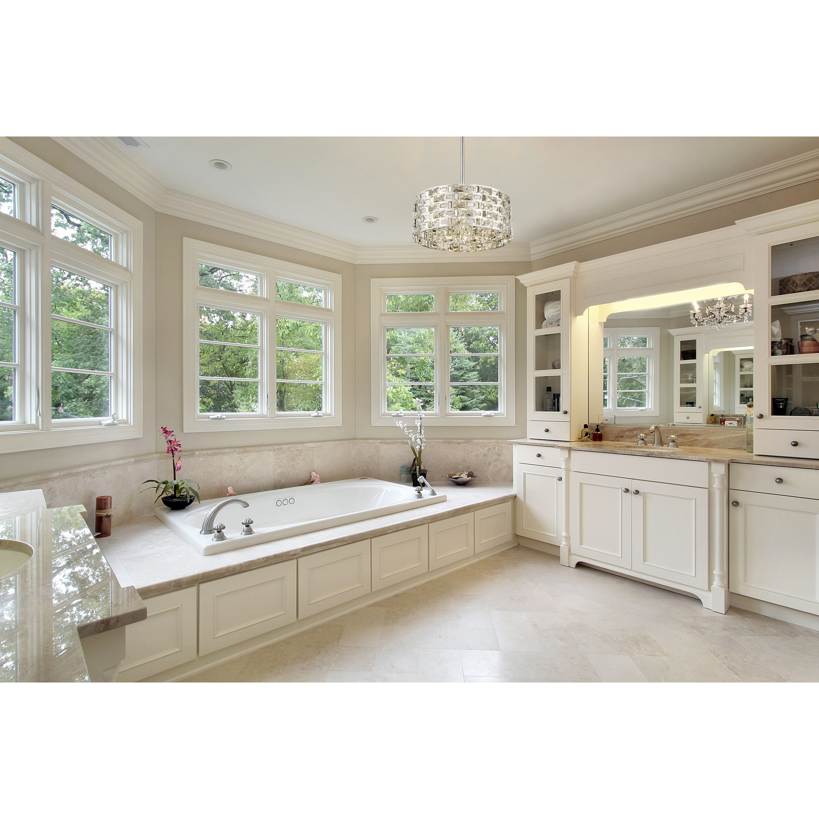 Aludra 5 Light 18.25 inch Chrome Chandelier Ceiling Light