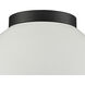 Pelham 2 Light 10 inch White with Matte Black Flush Mount Ceiling Light