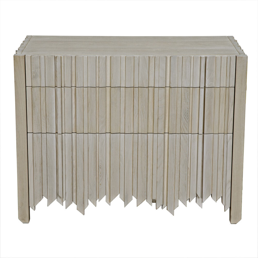 Desdemona Bleached Elm Chest, 3 Drawer