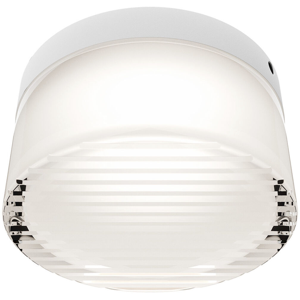 Balto III LED 5.38 inch White Outdoor Flush Mount, dweLED