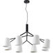 Canada 8 Light 37 inch Black & White Chandelier Ceiling Light