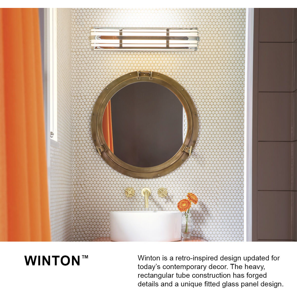 Winton 6 Light 37.25 inch Chrome Vanity Light Wall Light