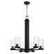 Steinway 6 Light 25 inch Matte Black Chandelier Ceiling Light