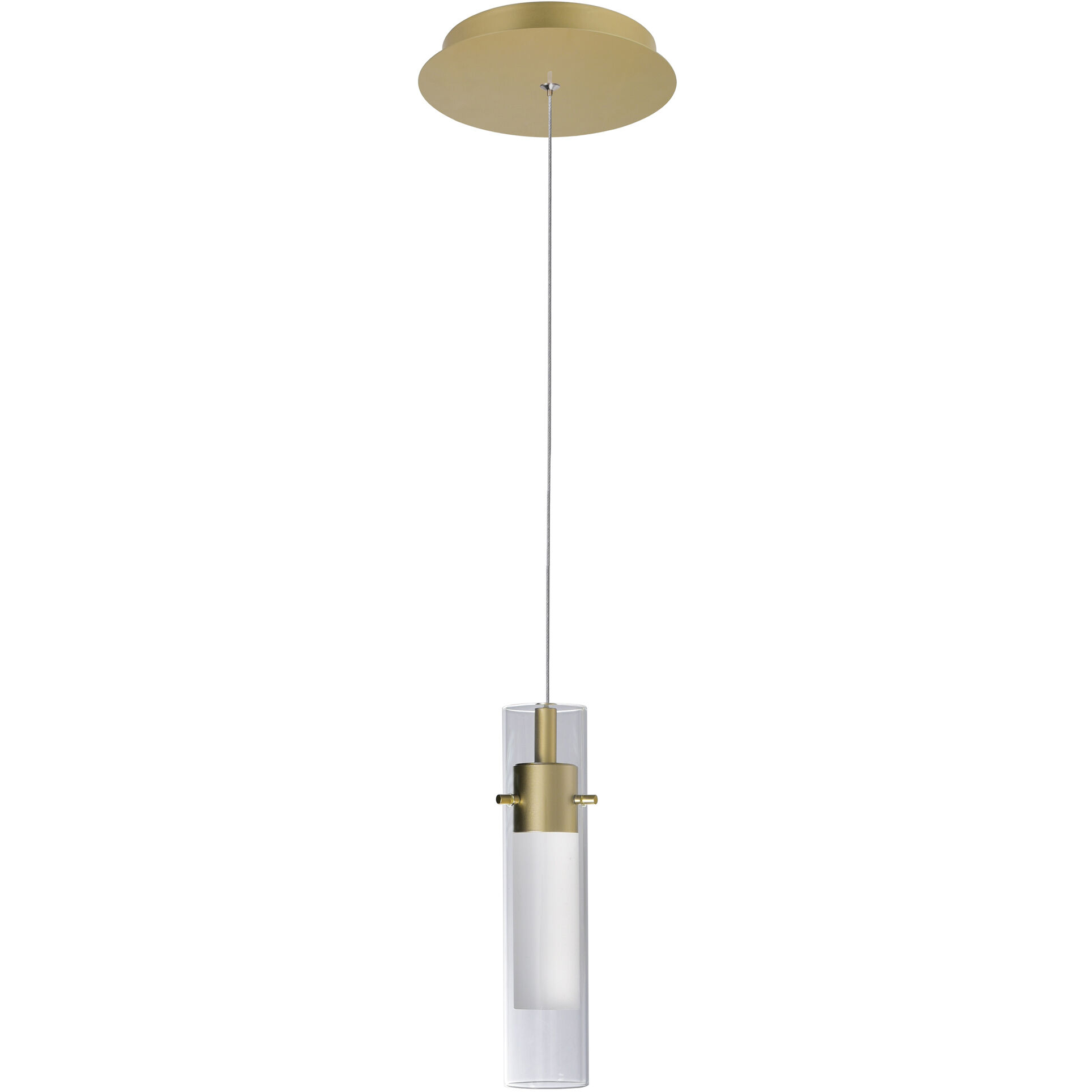 Olinda LED 2 inch Satin Gold Mini Pendant Ceiling Light