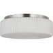Axira 2 Light 14 inch Brushed Nickel Flush Mount Ceiling Light in Standard