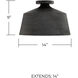 Quarry 1 Light 14 inch Quarry Semi-Flush Ceiling Light