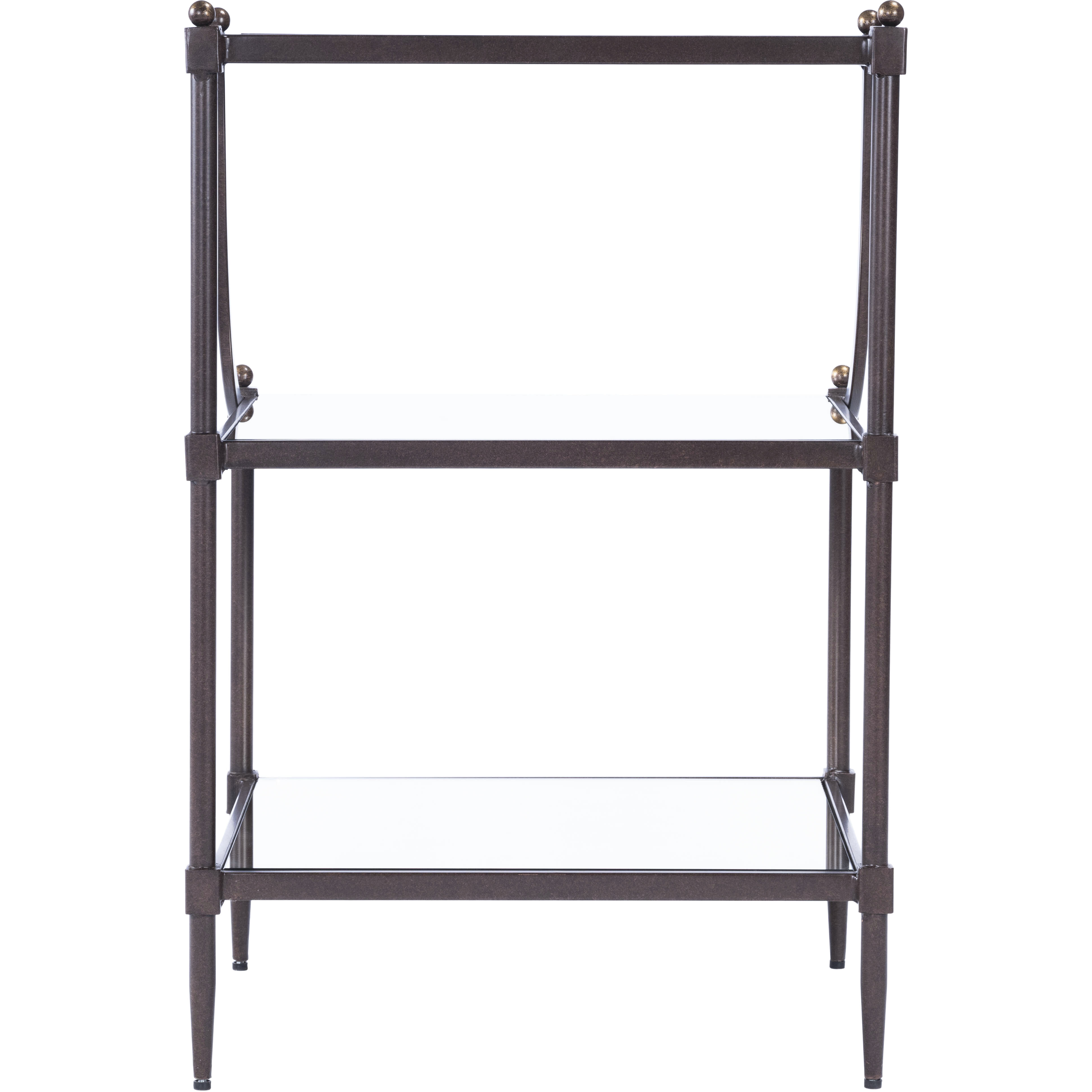 Peninsula Mirrored 30 X 20 inch Metalworks Accent Table