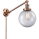 Large Beacon 21 inch 3.50 watt Antique Copper Swing Arm Wall Light, Franklin Restoration