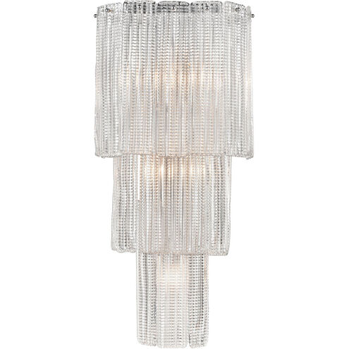 Antwerp St 5 Light 13 inch Clear with Polished Nickel Sconce Wall Light