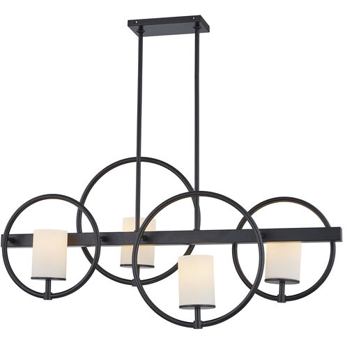 Cirque 4 Light 10 inch Matte Black Chandelier Ceiling Light