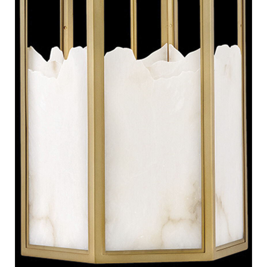 Veleta 4 Light 22 inch Lacquered Brass Chandelier Ceiling Light, Single Tier