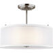 Elmwood Park 2 Light 15 inch Brushed Nickel Semi-Flush Mount Ceiling Light