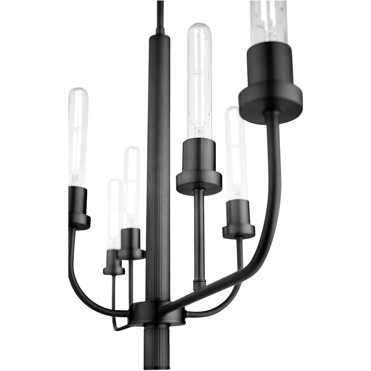 Sheridan 6 Light 35 inch Matte Black Linear Chandelier Ceiling Light