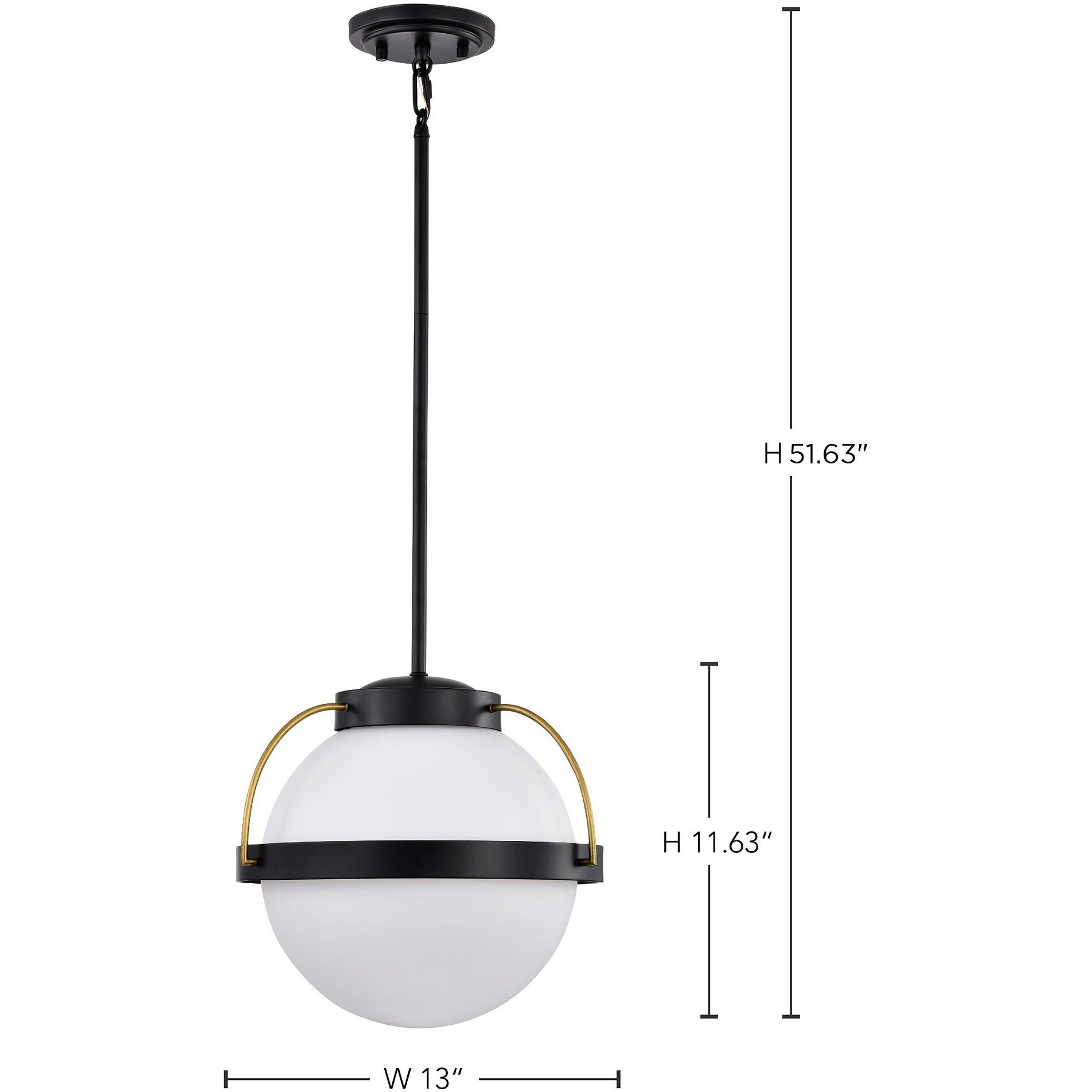 Lakeshore 1 Light 13 inch Matte Black Pendant Ceiling Light