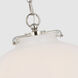Thomas O'Brien Katie LED 16 inch Polished Nickel Globe Pendant Ceiling Light, Large