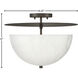 Inez LED 16.25 inch Black Oxide Foyer Light Ceiling Light, Semi-Flush Mount