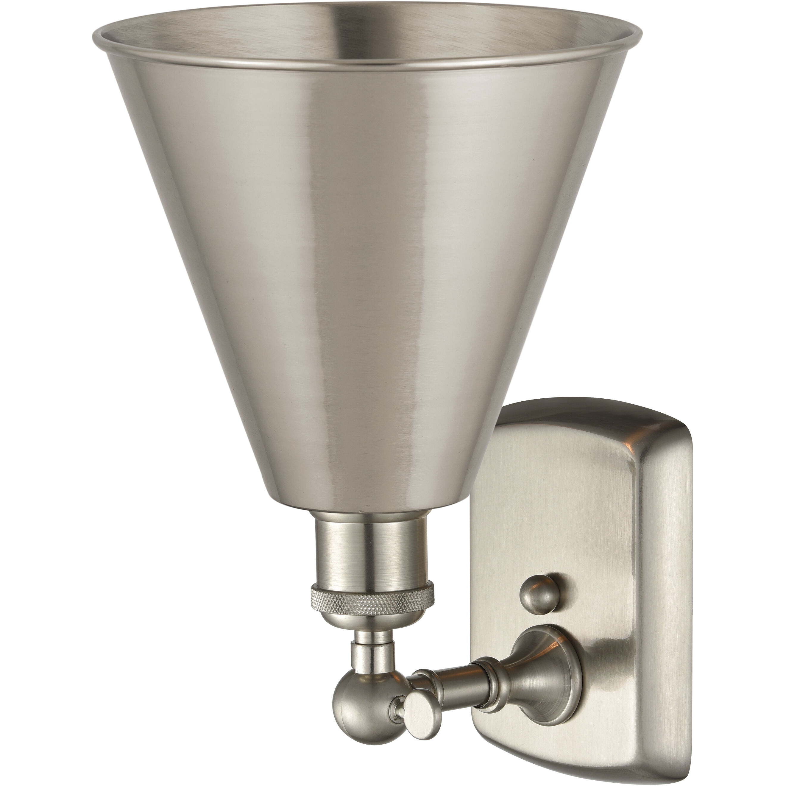 Ballston Cone LED 8 inch Brushed Satin Nickel Sconce Wall Light