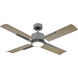 Cervantes 56 inch Graphite Weathered Gray with Weathered Gray Blades Downrod Ceiling Fan in 2700K