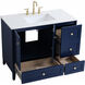 Sommerville 42 X 22 X 34 inch Blue Vanity Sink Set