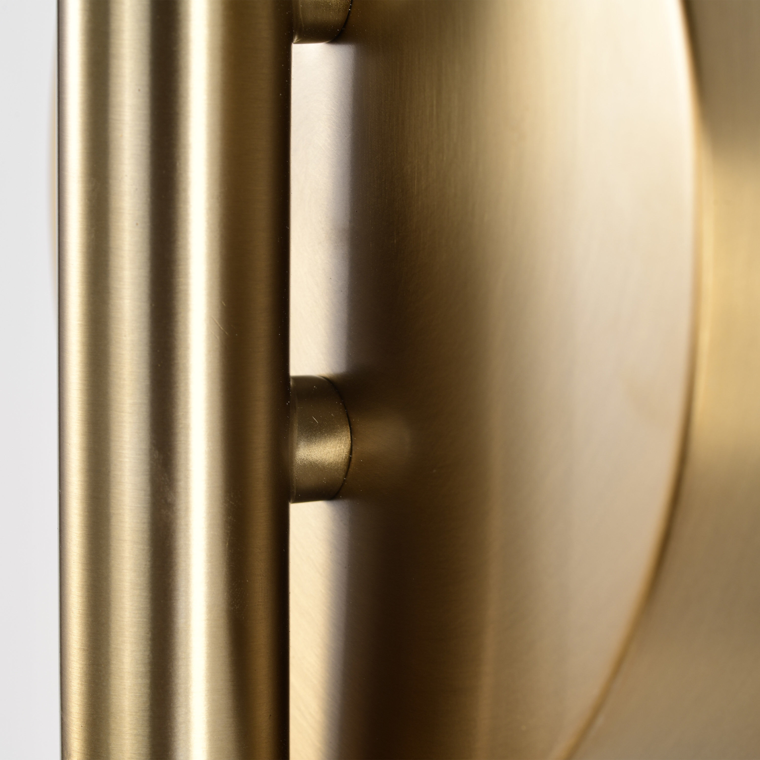 Trilby 1 Light 7 inch Matte White/Burnished Brass Bathroom Vanity Lights Wall Light