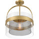 Ravik 1 Light 15.5 inch Legacy Brass Convertible Pendant/Semi-Flush Mount Ceiling Light
