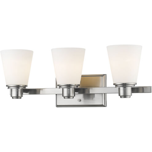 Kayla 3 Light 22 inch Brushed Nickel Vanity Wall Light