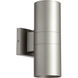 Cylinder 2 Light 11.5 inch Graphite Outdoor Wall Mount