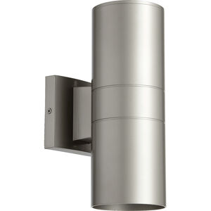 Cylinder 2 Light 12 inch Graphite Outdoor Wall Mount