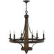 Bastille LED 29 inch Vintage Bronze with Aged Chestnut Indoor Chandelier Ceiling Light