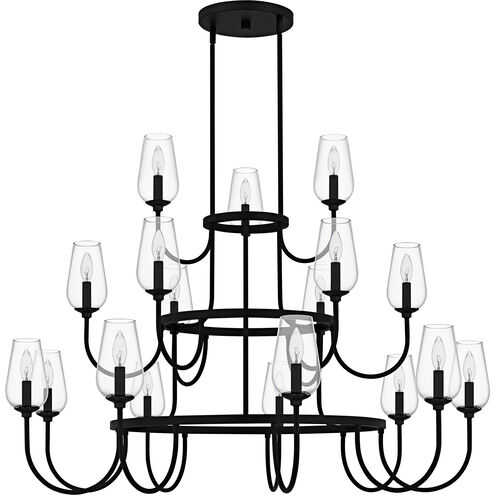 Viscount 18 Light 48 inch Matte Black Chandelier Ceiling Light