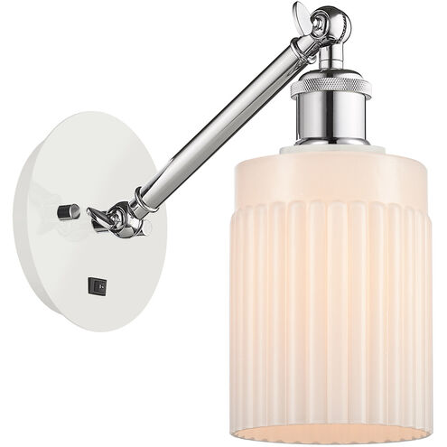 Ballston Hadley 1 Light 5 inch White and Polished Chrome Sconce Wall Light