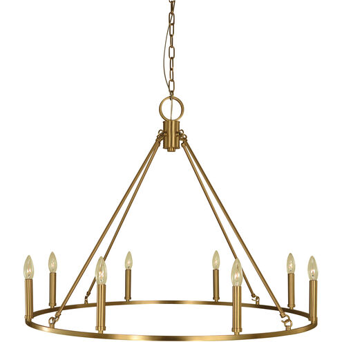 Midtown 8 Light 35 inch Brushed Nickel Dining Chandelier Ceiling Light