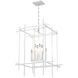 Tura 8 Light 28 inch White Chandelier Ceiling Light, Large