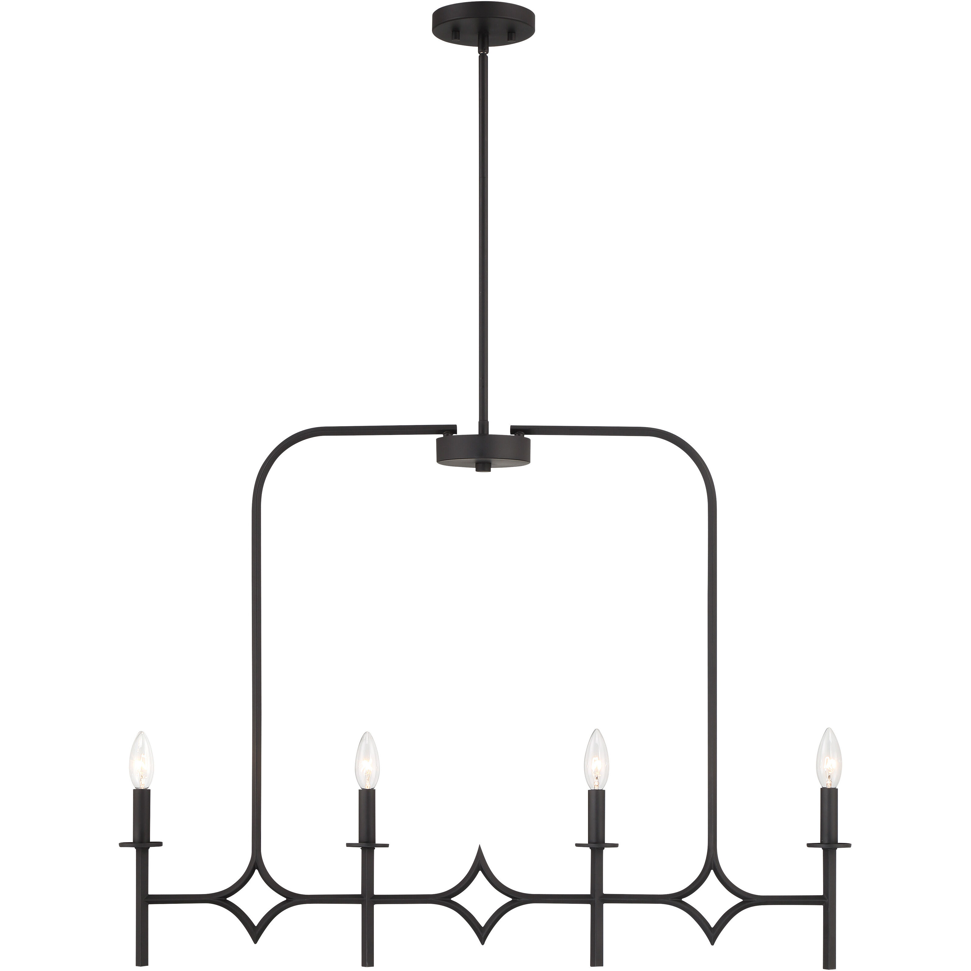 Muncie 4 Light Coal Island Light Ceiling Light