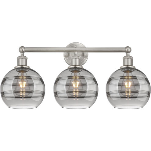 Edison Rochester 3 Light 26 inch Satin Nickel Bath Vanity Light Wall Light