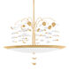 Paavo 8 Light 36 inch Gold Leaf and Soft White Chandelier Ceiling Light