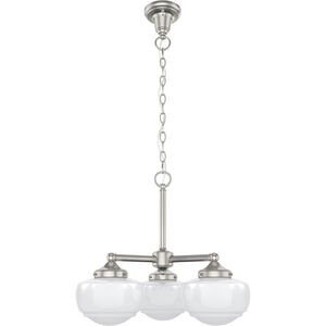 Saddle Creek 3 Light 20 inch Brushed Nickel Convertible Chandelier Ceiling Light