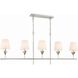 Broche 5 Light 53.5 inch Antique Silver Linear Chandelier Ceiling Light