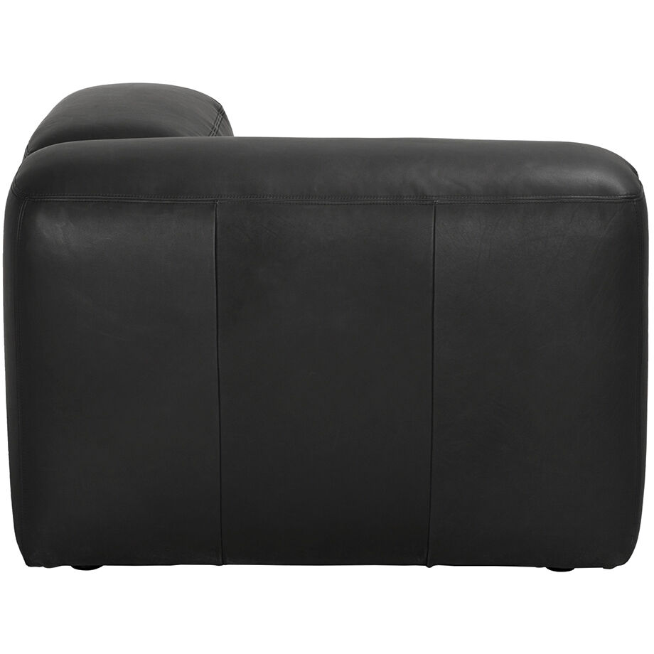 Augustus Santosa Matte Black Modular Sofa, Right Corner