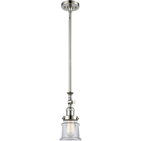 Franklin Restoration Canton LED 6.5 inch Polished Nickel Mini Pendant Ceiling Light in Clear, Franklin Restoration