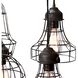Wire 5 Light 15 inch Black Pendant Ceiling Light