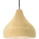 Radiance LED 13.5 inch Muted Yellow and Brushed Nickel Pendant Ceiling Light