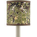 Marble Paper Green and Chocolate with Mustard Drum Chandelier Shade